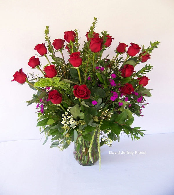 Red Roses 2 Dz In Vase