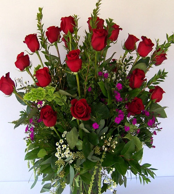 Red Roses 2 Dz In Vase