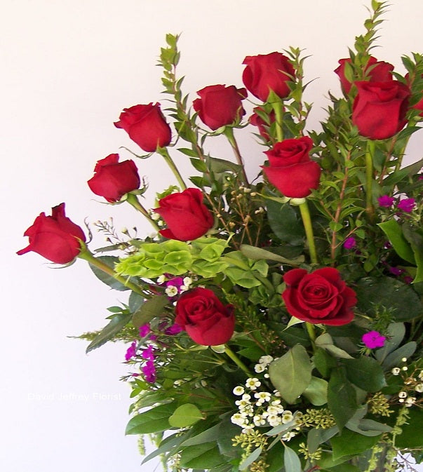 Red Roses 2 Dz In Vase