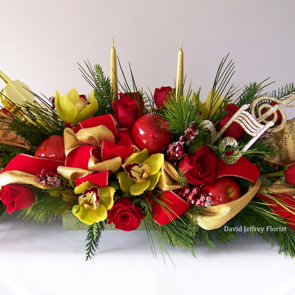 Christmas Orchid Centerpiece