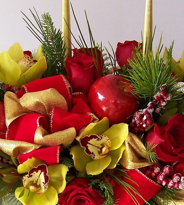 Christmas Orchid Centerpiece